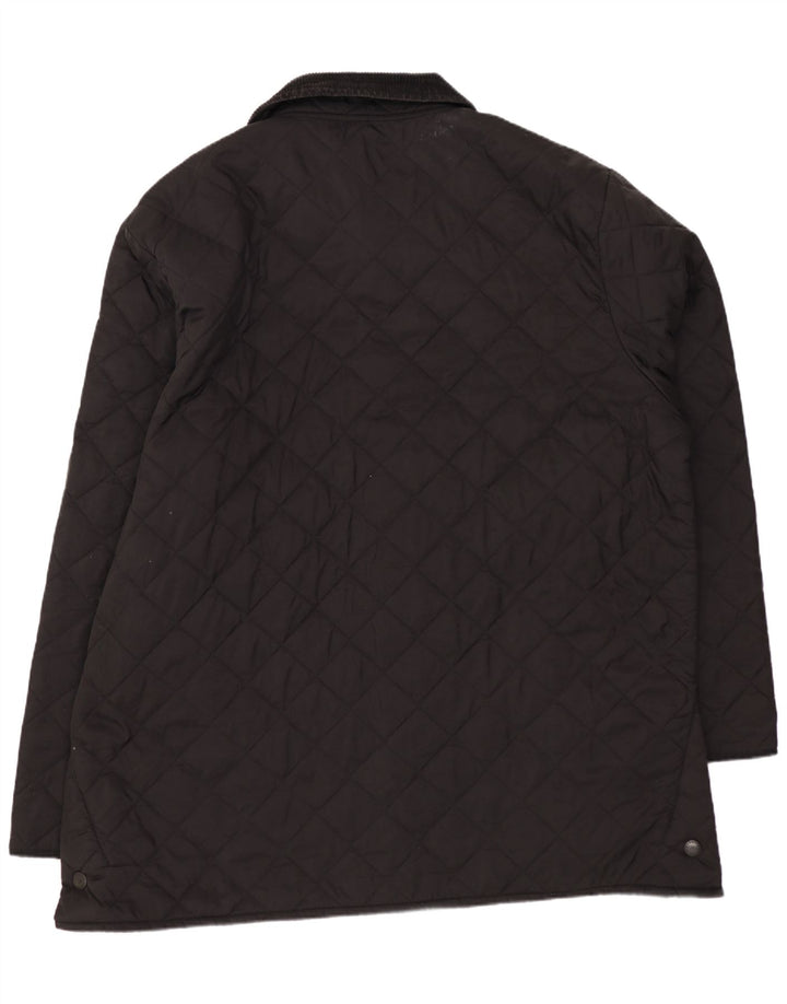 Barbour Mens Quilted Jacket UK 44 2XL Black Polyamide