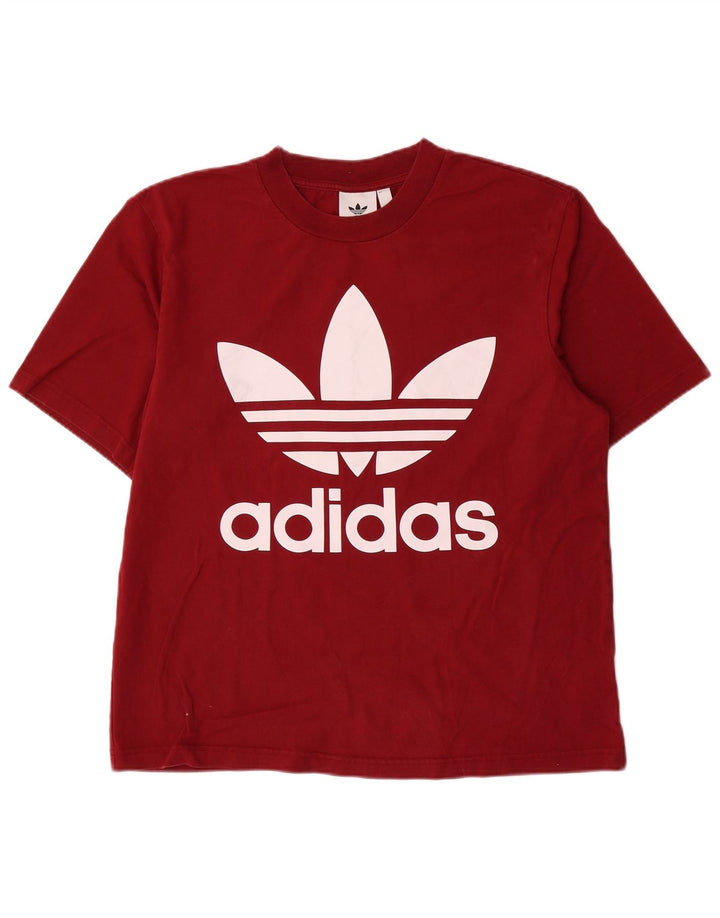 Adidas Mens Graphic T-Shirt Top Small Red Cotton