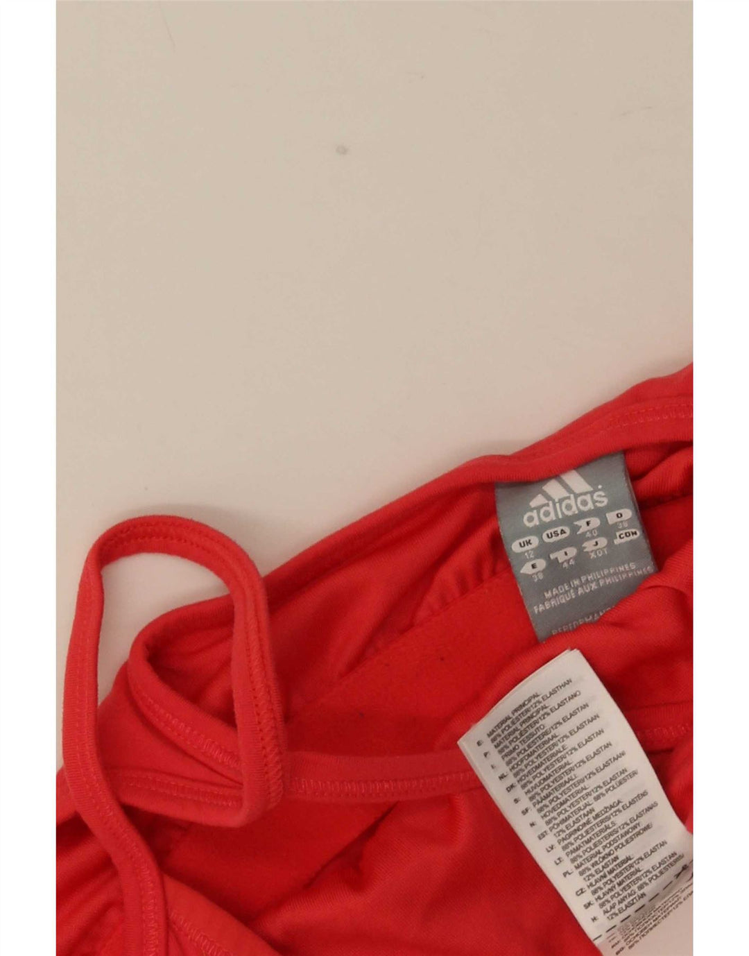 Adidas Womens Climalite Vest Top UK 12 Medium Red Polyester