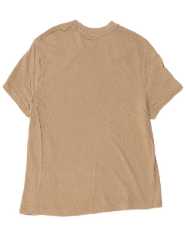 Zara Mens T-Shirt Top Medium Beige Cotton