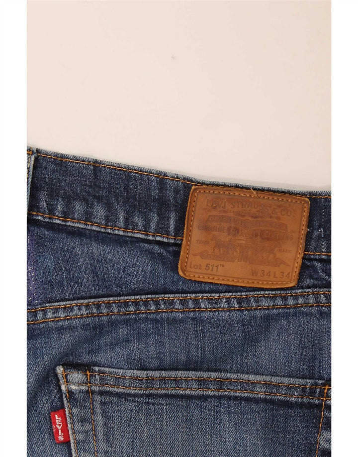 Levi's Mens 511 Slim Jeans W34 L31 Blue Cotton