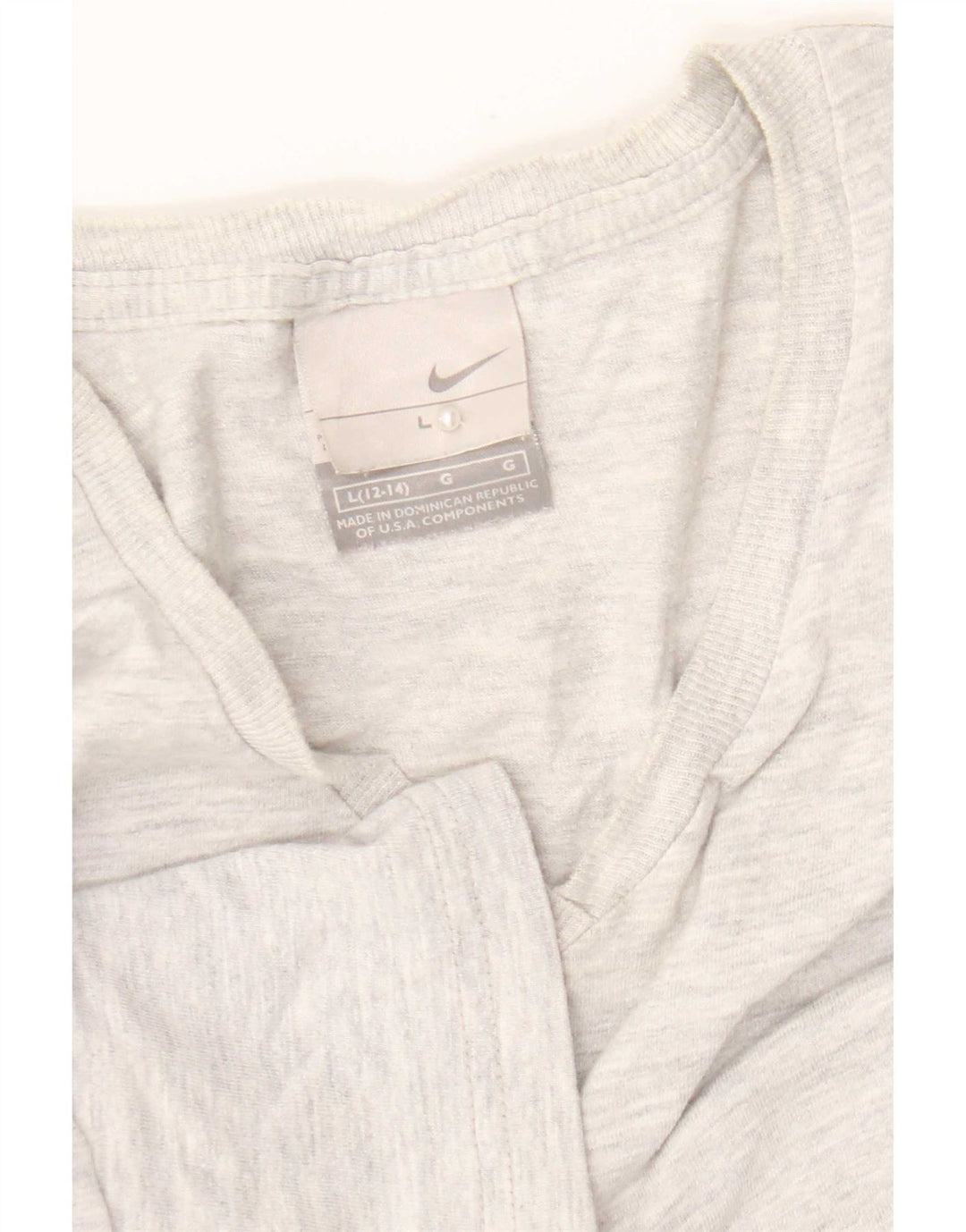 Nike Womens T-Shirt Top US 12/14 Large Grey Flecked Cotton