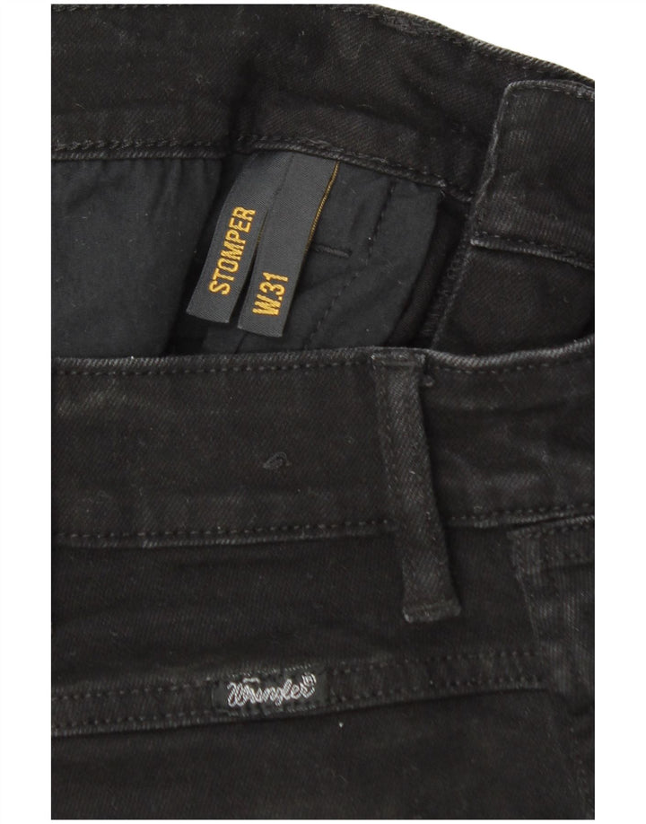 WRANGLER Mens Stompers Slim Jeans W31 L30 Black Cotton