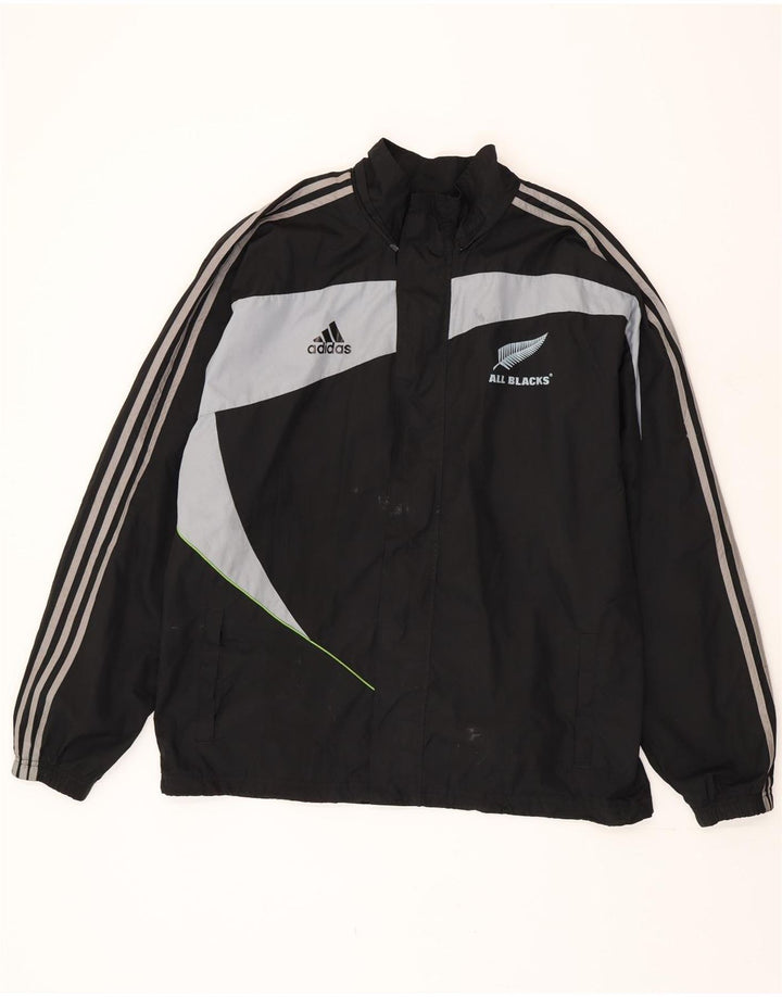 Adidas Mens All Blacks Tracksuit Top Jacket Large Black Colourblock