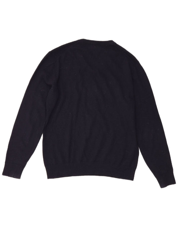 Gant Mens V-Neck Jumper Sweater XL Navy Blue