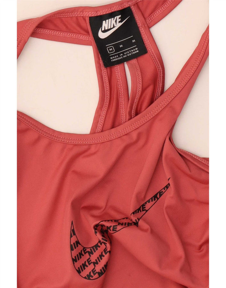Nike Womens Graphic T-Shirt Top UK 12 Medium Pink