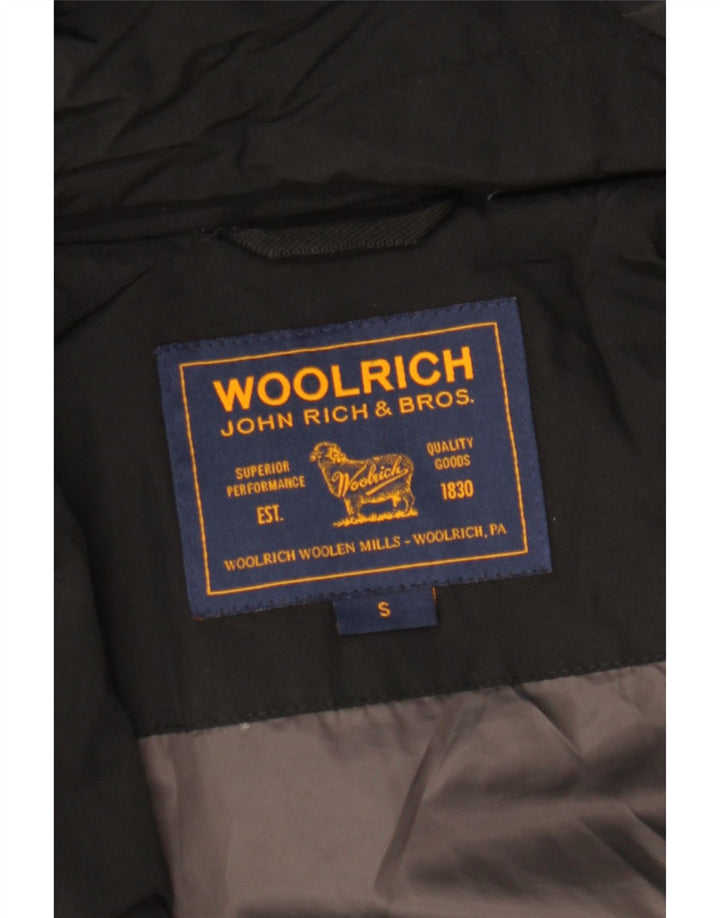 Woolrich Womens Hooded Padded Coat UK 10 Small Black