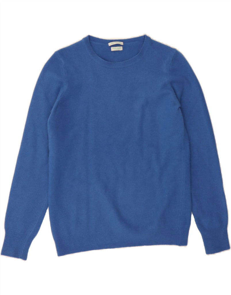 BENETTON Womens Boat Neck Jumper Sweater UK 8 Small  Blue Merino Wool Vintage Benetton and Second-Hand Benetton from Messina Hembry 
