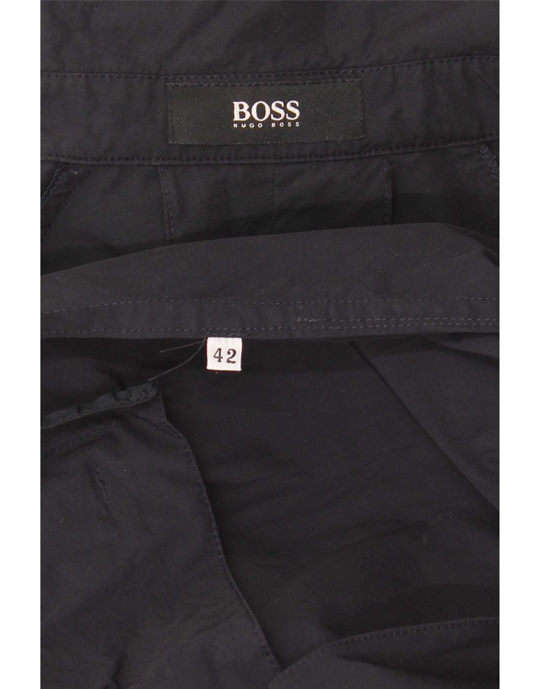 Hugo Boss Womens Double Breasted Trench Coat EU 42 Large Navy Blue