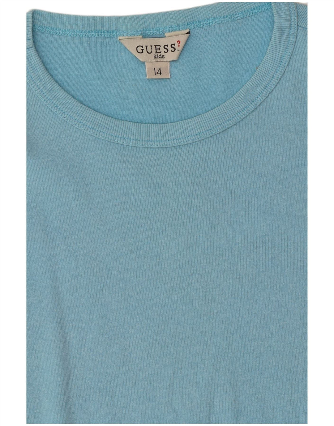 GUESS Girls Graphic T-Shirt Top 13-14 Years Blue Cotton