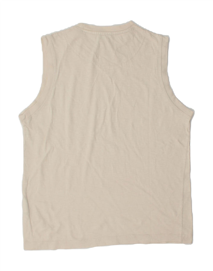CARRERA Mens Vest Top Medium Beige Cotton Vintage Carrera and Second-Hand Carrera from Messina Hembry 