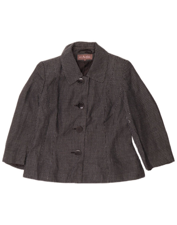 Marks & Spencer Womens 4 Button Blazer Jacket UK 14 Medium Navy Blue