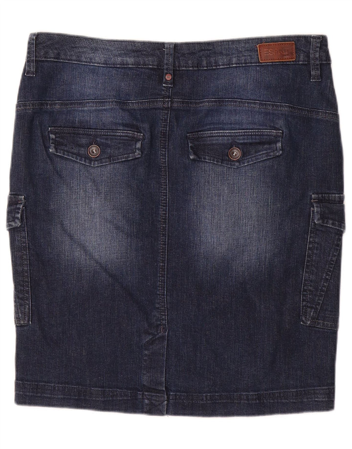 Esprit Womens Denim Cargo Skirt W30 Medium Blue Cotton