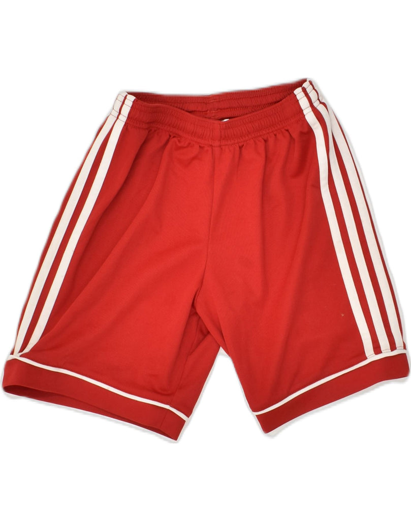 ADIDAS Boys Climalite Sport Shorts 11-12 Years Red Polyester | Vintage Adidas | Thrift | Second-Hand Adidas | Used Clothing | Messina Hembry 