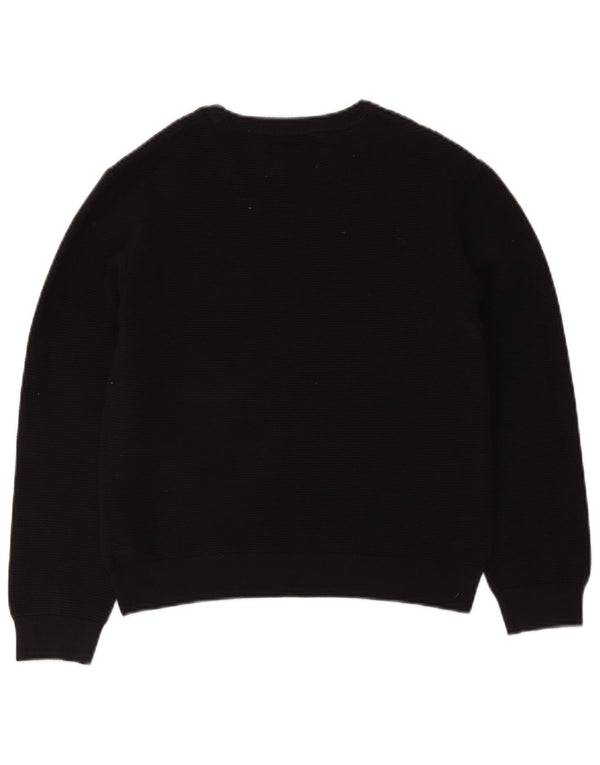 Zara Boys Boat Neck Jumper Sweater 11-12 Years Black Cotton