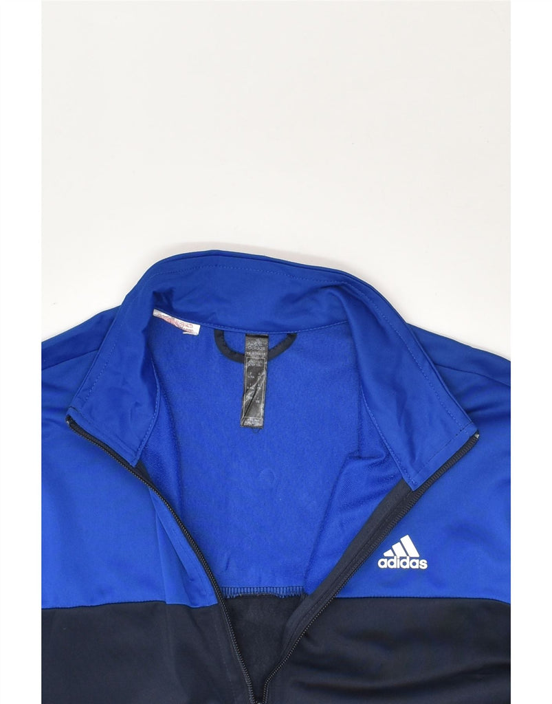 ADIDAS Boys Tracksuit Top Jacket 14-15 Years Navy Blue Colourblock | Vintage Adidas | Thrift | Second-Hand Adidas | Used Clothing | Messina Hembry 