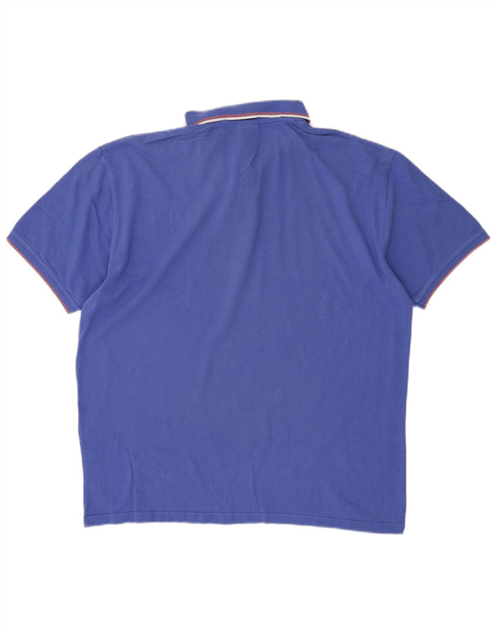 ASICS Mens Polo Shirt 2XL Blue Cotton