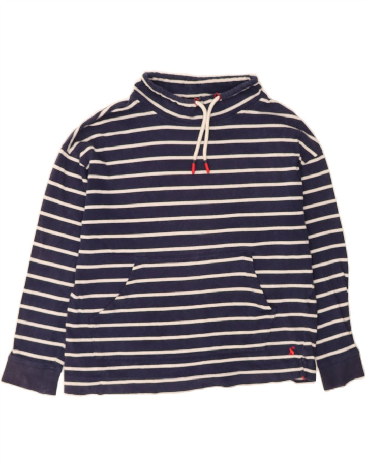 JOULES Womens Sweatshirt Jumper UK 12 Medium Navy Blue Striped Cotton Vintage Joules and Second-Hand Joules from Messina Hembry 