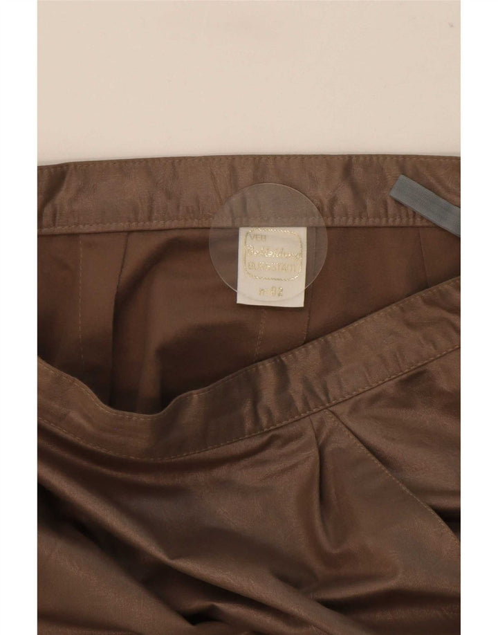 Vintage Womens Midi Skirt Small W26 Brown