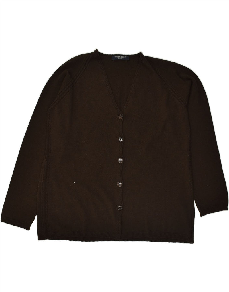 MARINA RINALDI Womens Cardigan Sweater UK 18 XL Brown Wool | Vintage Marina Rinaldi | Thrift | Second-Hand Marina Rinaldi | Used Clothing | Messina Hembry 