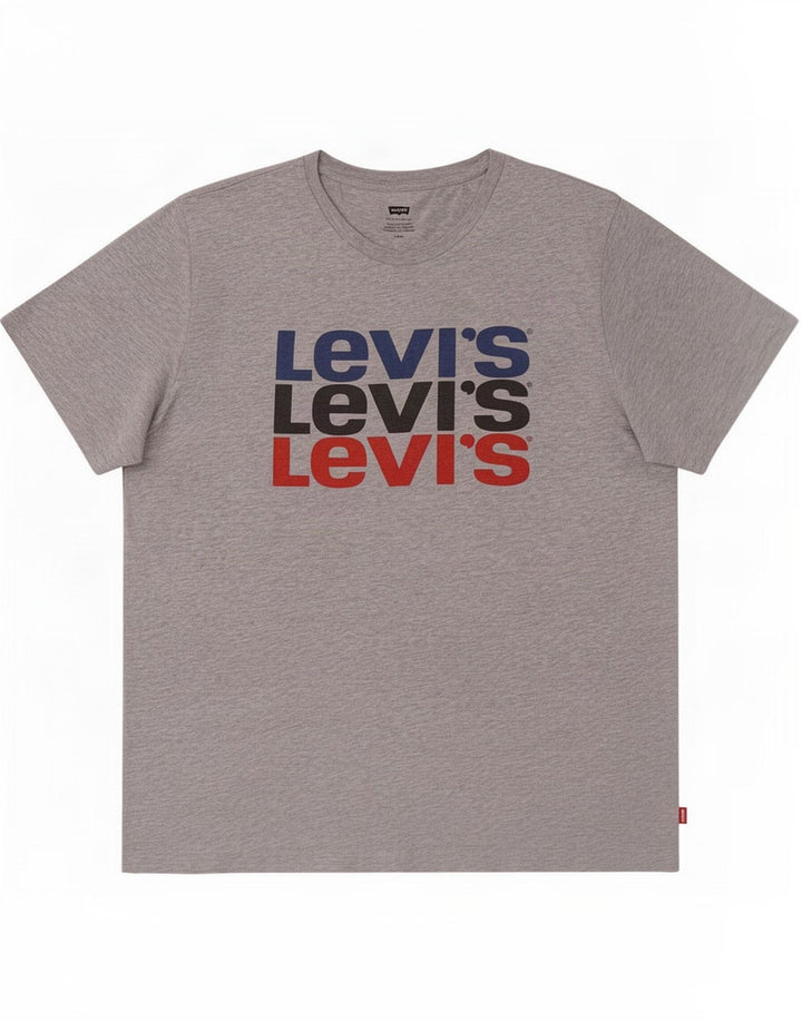 Levi's Mens Graphic T-Shirt Top Large Grey Cotton