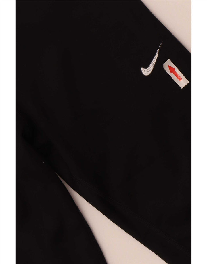Nike Girls Graphic Leggings 10-11 Years Medium Black
