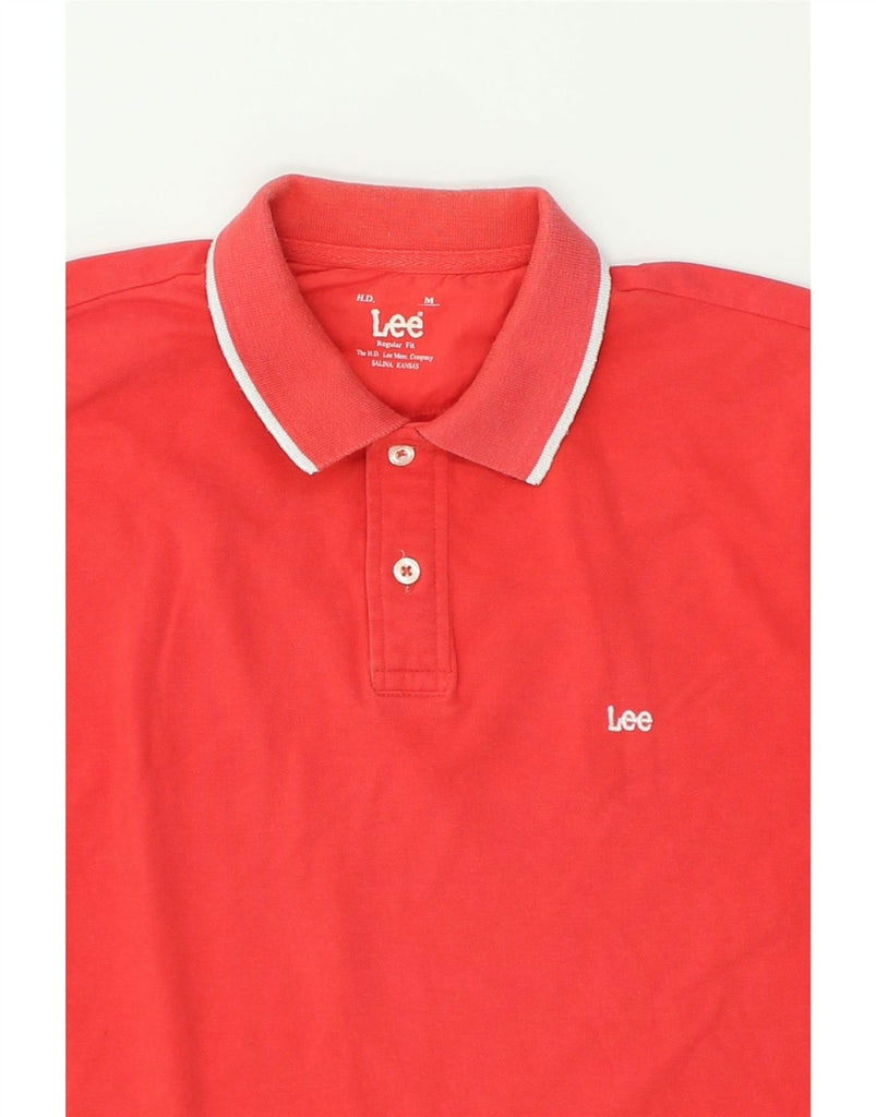 LEE Mens Polo Shirt Medium Red Cotton | Vintage Lee | Thrift | Second-Hand Lee | Used Clothing | Messina Hembry 