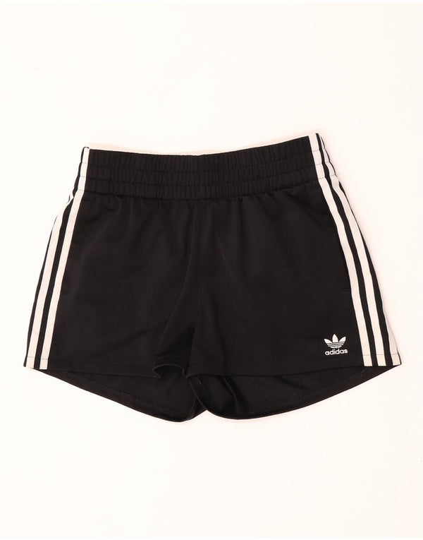 Adidas Womens Sport Shorts UK 10 Small Black Polyester