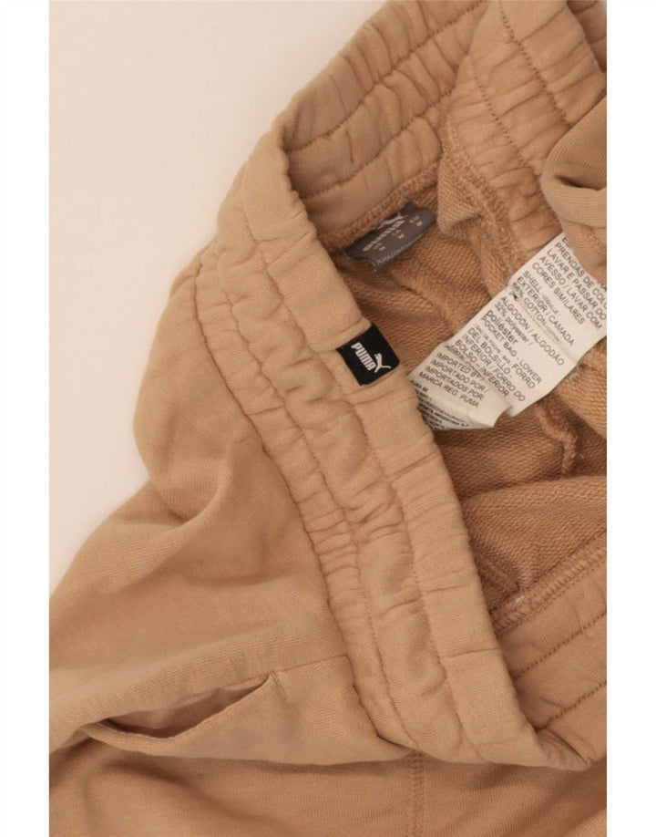 Puma Mens Tracksuit Trousers Medium Beige Cotton