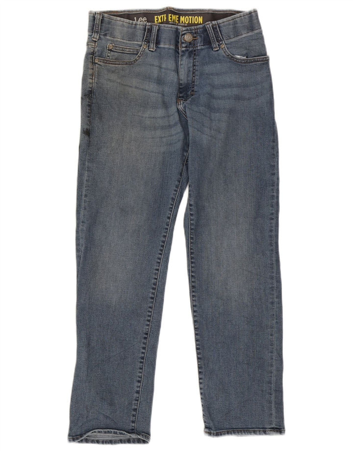 Lee Womens Extreme Motion Straight Jeans W30 L28 Blue Cotton