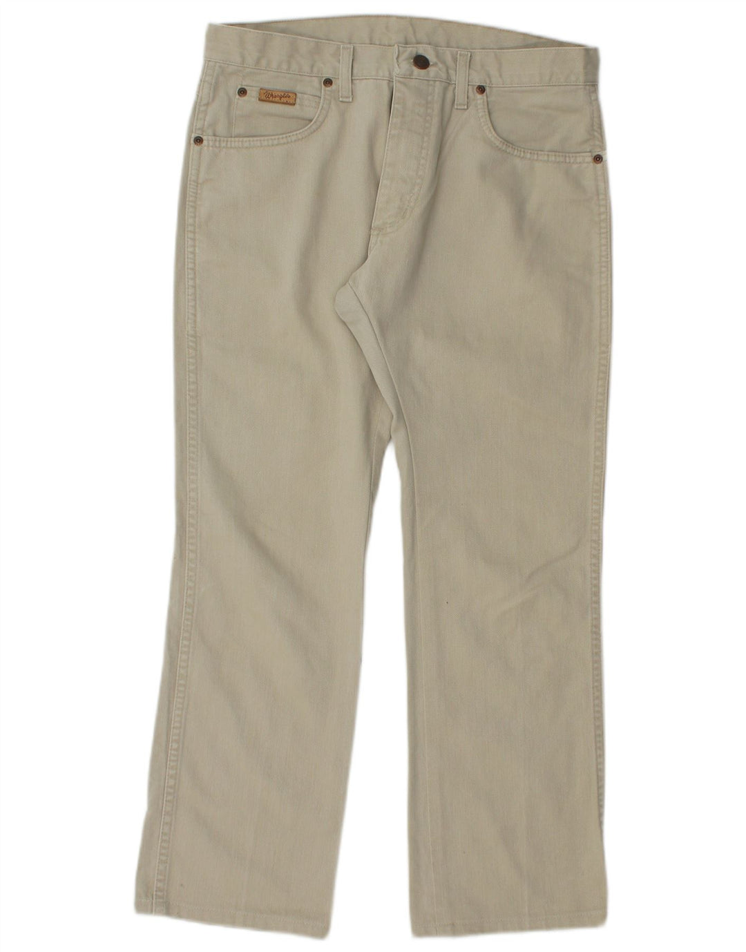 WRANGLER Mens Texas Straight Casual Trousers W32 L27 Beige Cotton