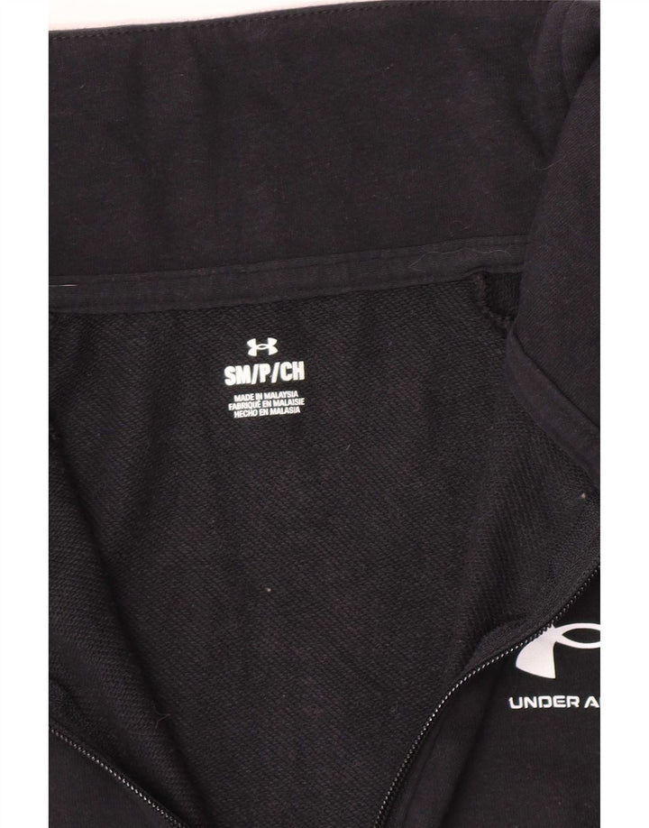Under Armour Womens Zip Neck Pullover Tracksuit Top UK 10 Small Black