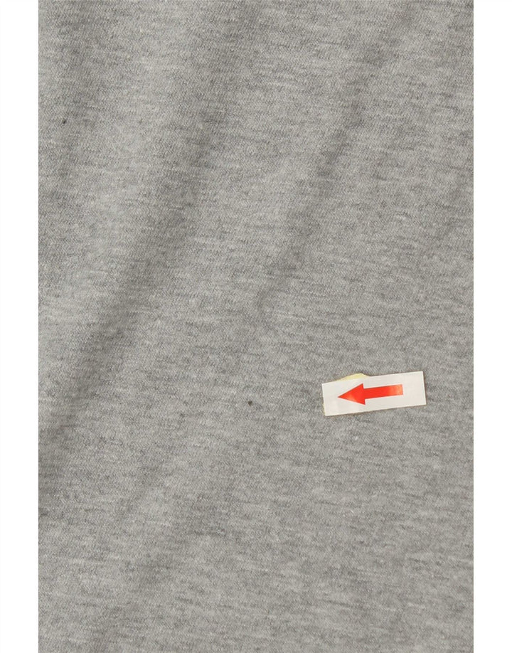Champion Mens Graphic Top Long Sleeve Medium Grey Colourblock Cotton