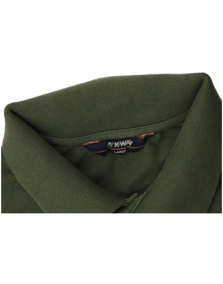 K-Way Mens Polo Shirt Large Green