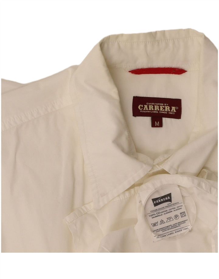 CARRERA Mens Shirt Medium White Cotton