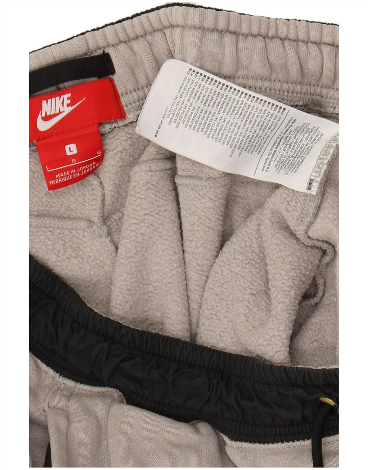 NIKE Mens Tracksuit Trousers Joggers Large  Grey Cotton