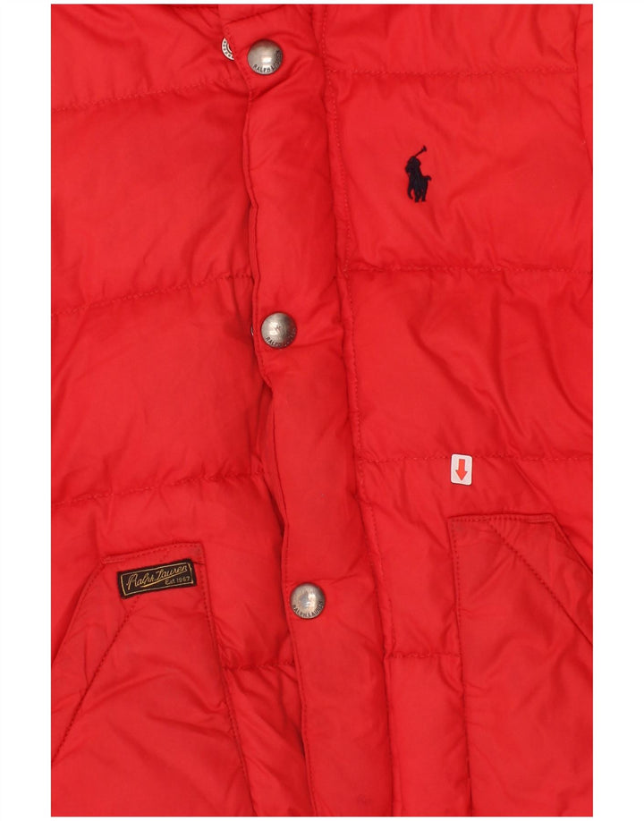 Polo Ralph Lauren Baby Boys Hooded Padded Jacket 18-24 Months Red Polyester