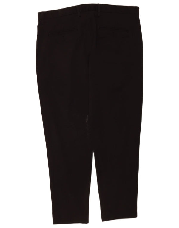 Zara Mens Slim Chino Trousers EU 44 Large W34 L28 Black Cotton