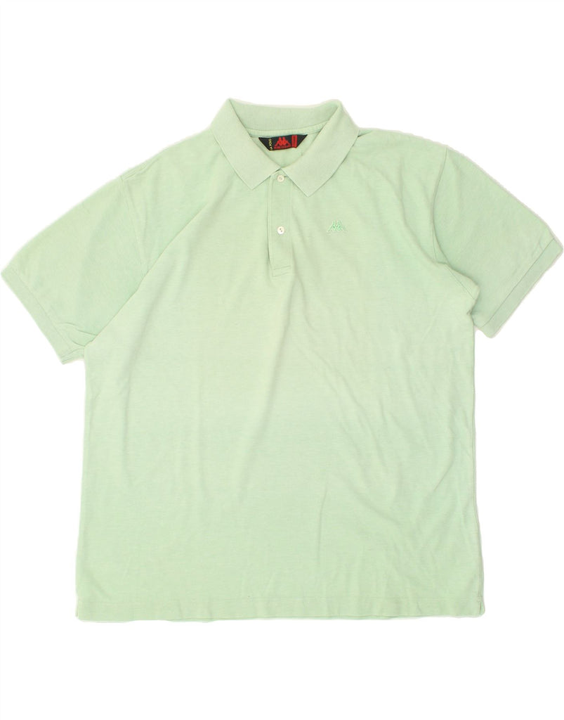 KAPPA Mens Polo Shirt 2XL Green Cotton Vintage Kappa and Second-Hand Kappa from Messina Hembry 