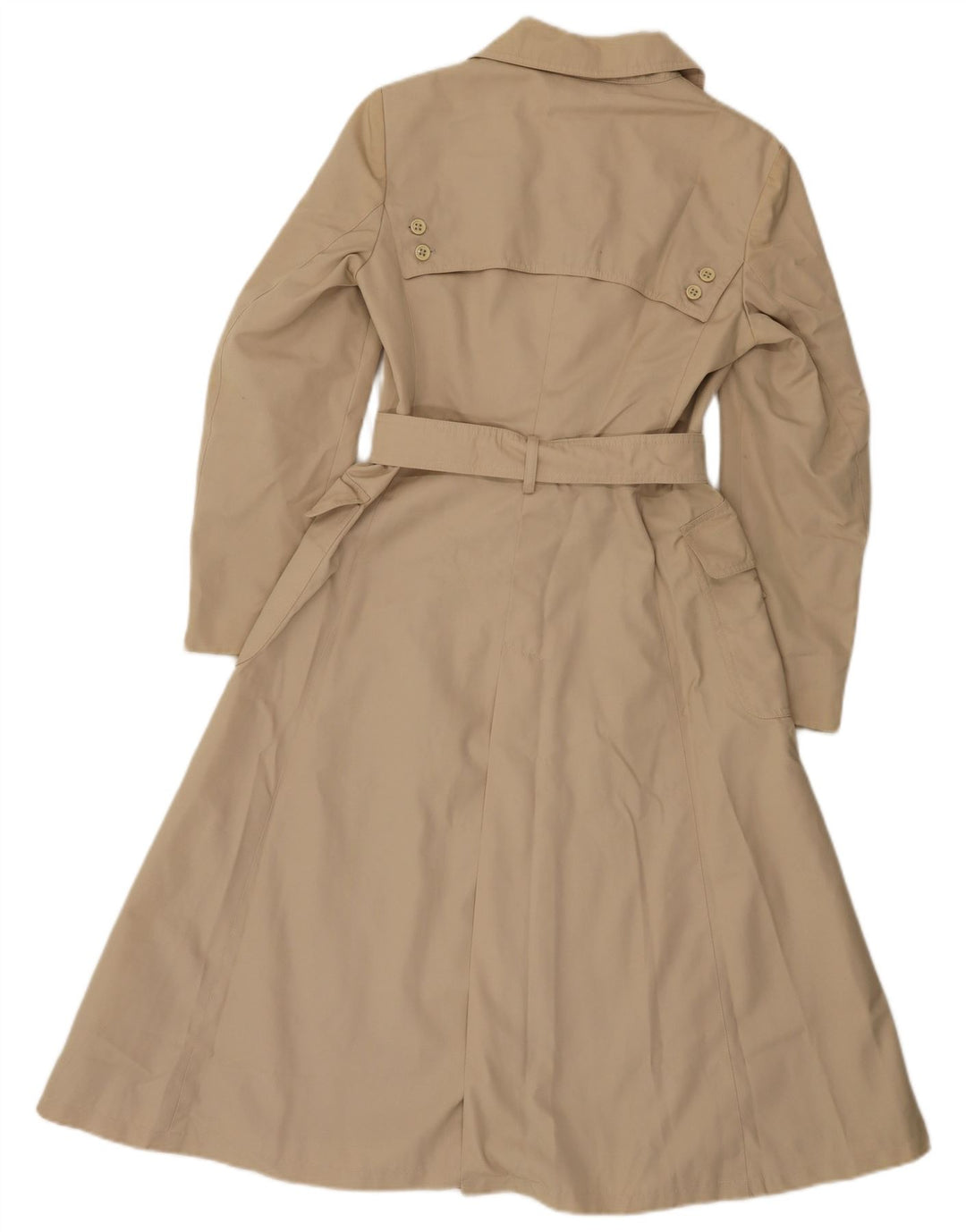 NINO Womens Trench Coat UK 8 Small Beige Polyester
