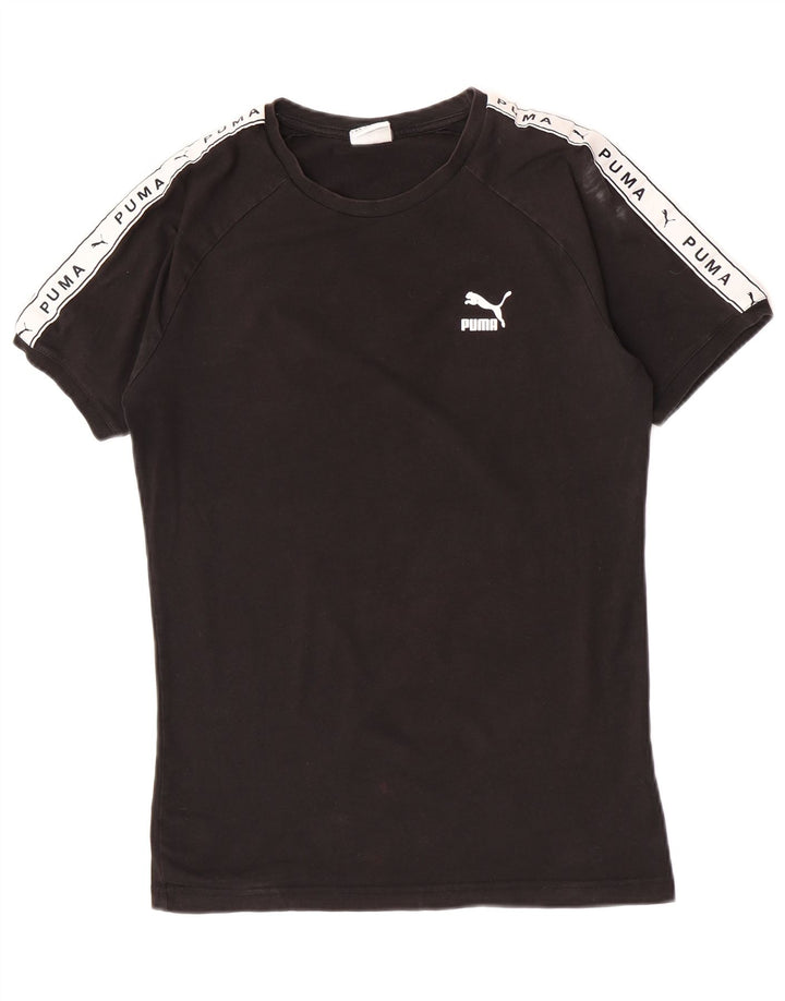 Puma Mens Graphic T-Shirt Top Medium Black Colourblock