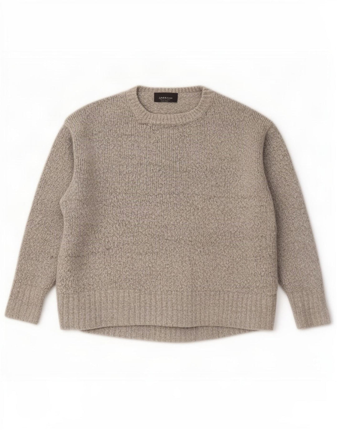 Zara Womens Oversized Crew Neck Jumper Sweater UK 10 Small Grey Flecked