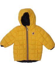 K-WAY Baby Boys Hooded Reversible Padded Jacket 3-6 Months Yellow