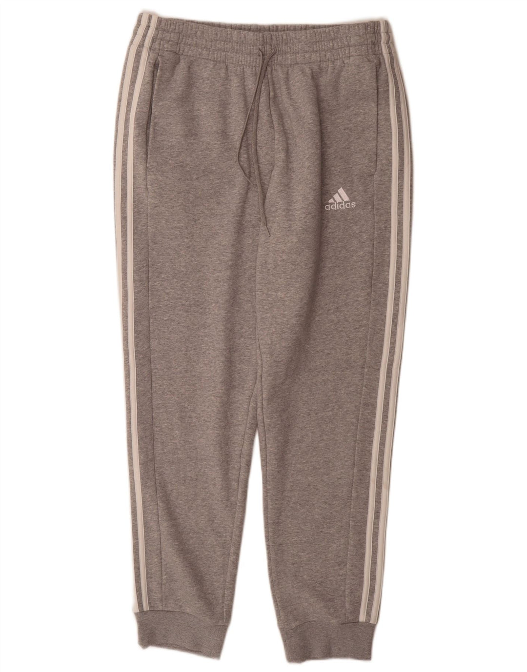 Adidas Mens Tracksuit Trousers Joggers Large Grey Cotton