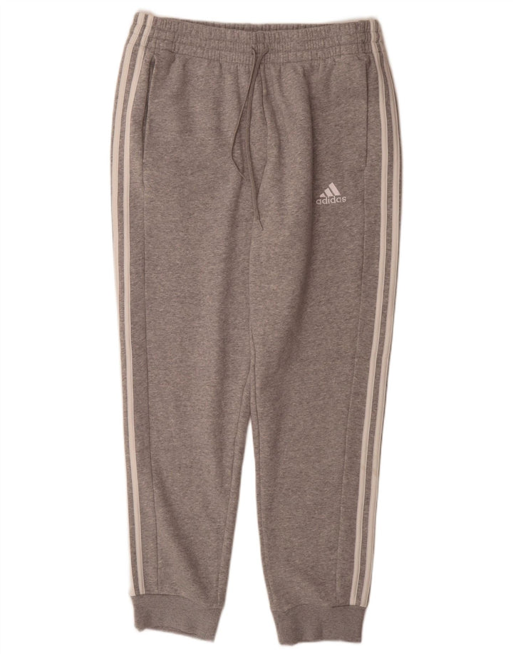 Adidas Mens Tracksuit Trousers Joggers Large Grey Cotton