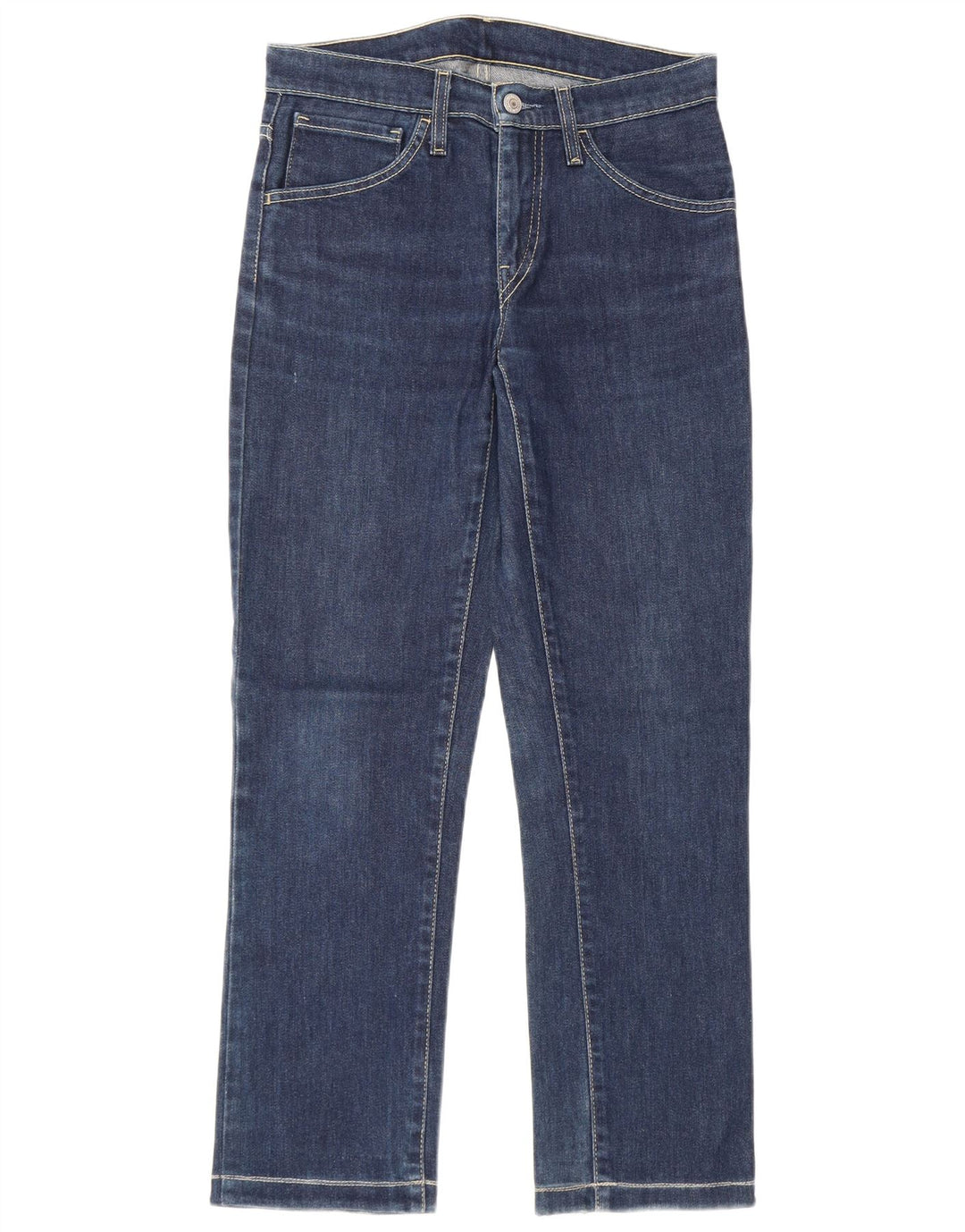 Levi's Womens Straight Jeans W29 L28 Navy Blue Cotton