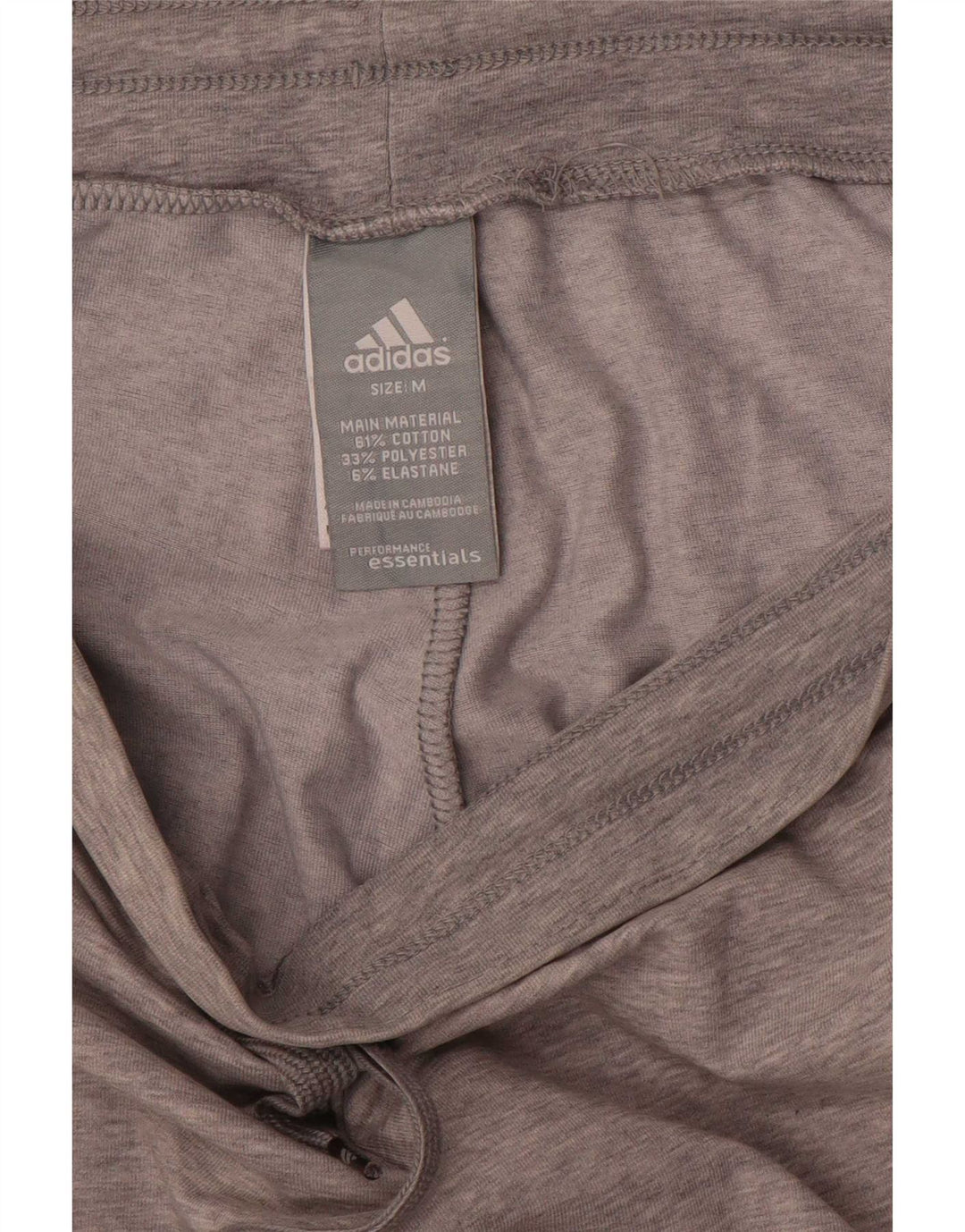 Adidas Womens Tracksuit Trousers UK 14 Medium Grey Cotton