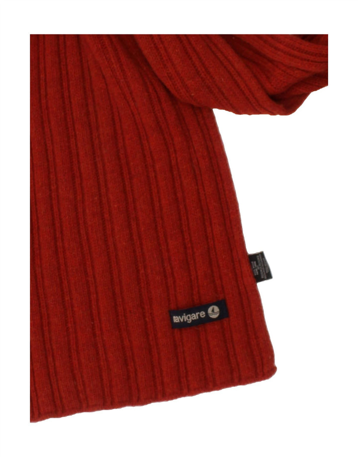 NAVIGARE Mens Knit Rectangle Scarf One Size Orange Wool Winter Vintage Navigare and Second-Hand Navigare from Messina Hembry 