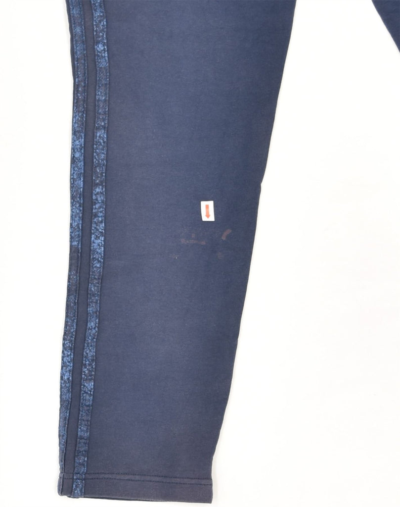 ADIDAS Womens Leggings UK 12 Medium Blue Cotton | Vintage Adidas | Thrift | Second-Hand Adidas | Used Clothing | Messina Hembry 