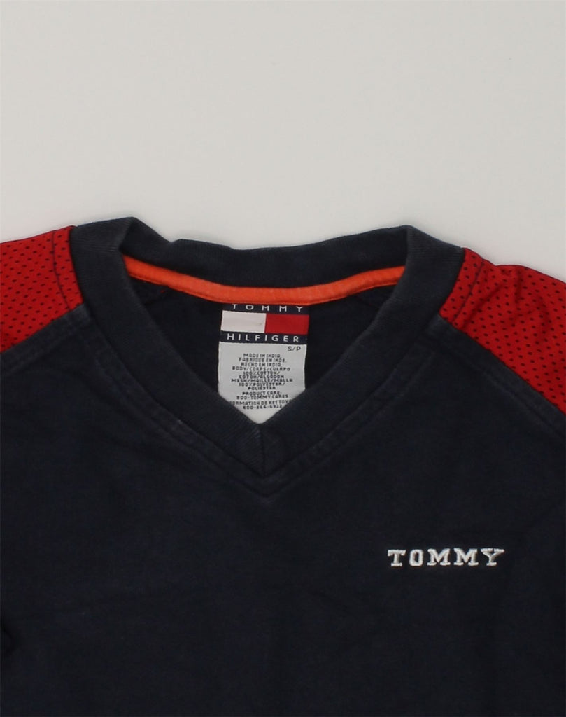 TOMMY HILFIGER Boys T-Shirt Top 8-9 Years Small Navy Blue Cotton | Vintage Tommy Hilfiger | Thrift | Second-Hand Tommy Hilfiger | Used Clothing | Messina Hembry 